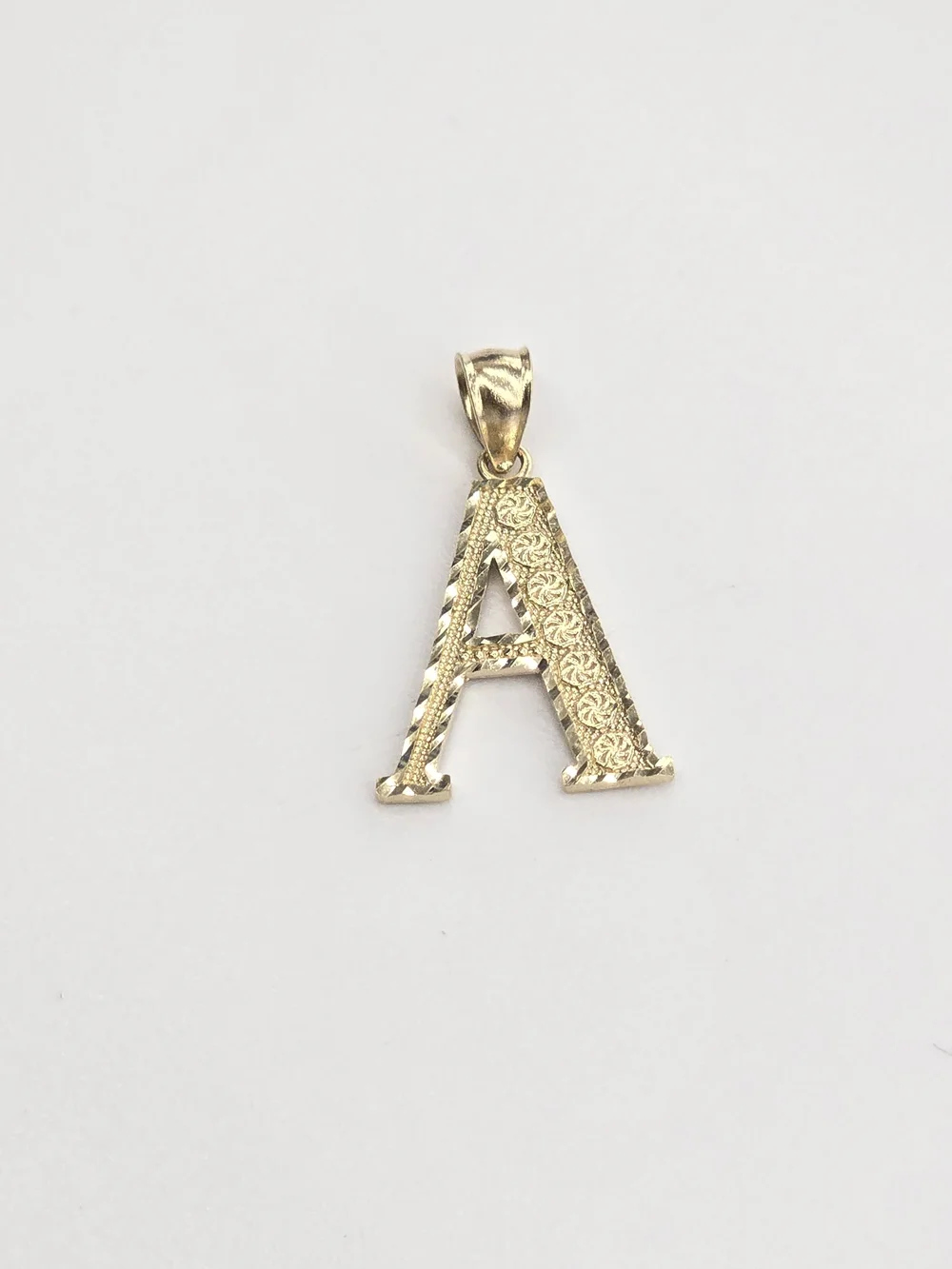 14k Real Gold Letter A Pendant